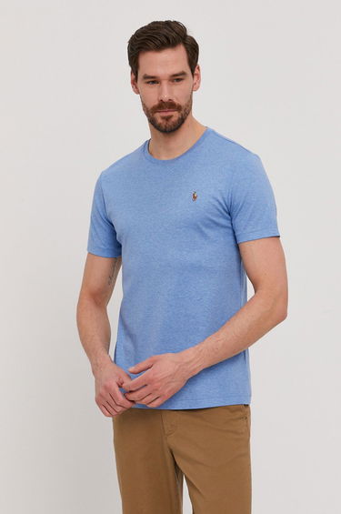 Тениска Polo by Ralph Lauren Cotton Custom Tee Soft Синьо | 710740727024, 0