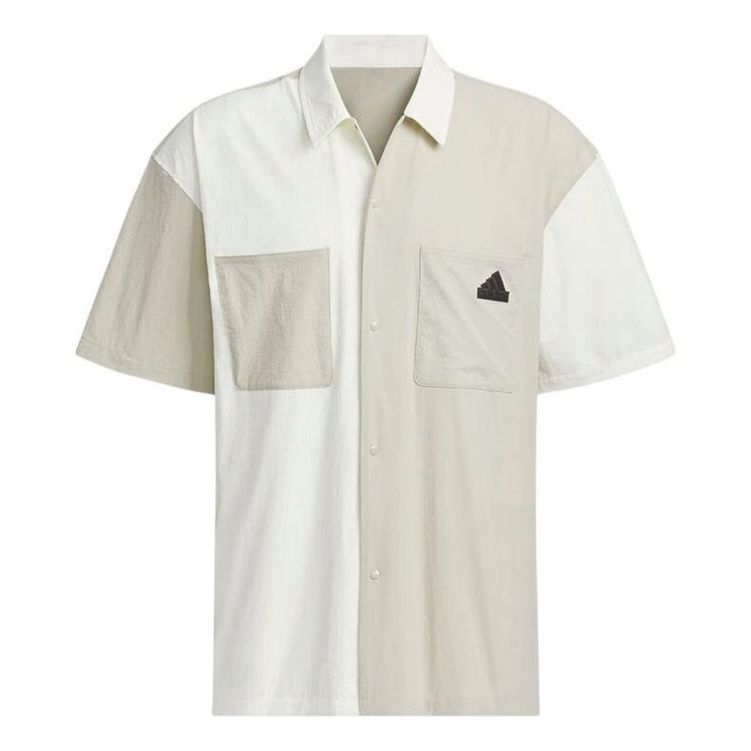 Риза adidas Originals Casual Short Sleeve Shirt Бяло | JI9814, 0