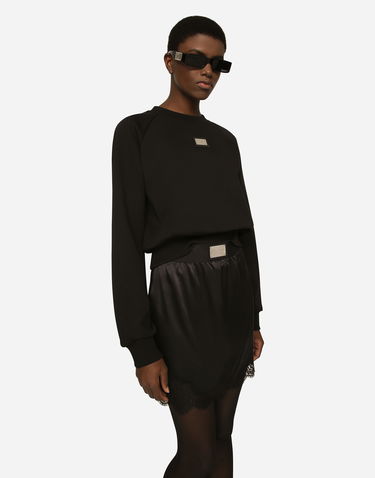 Суитчър Dolce & Gabbana Technical Jersey Sweatshirt With Tag Черно | F9R25THU7H9N0000, 3