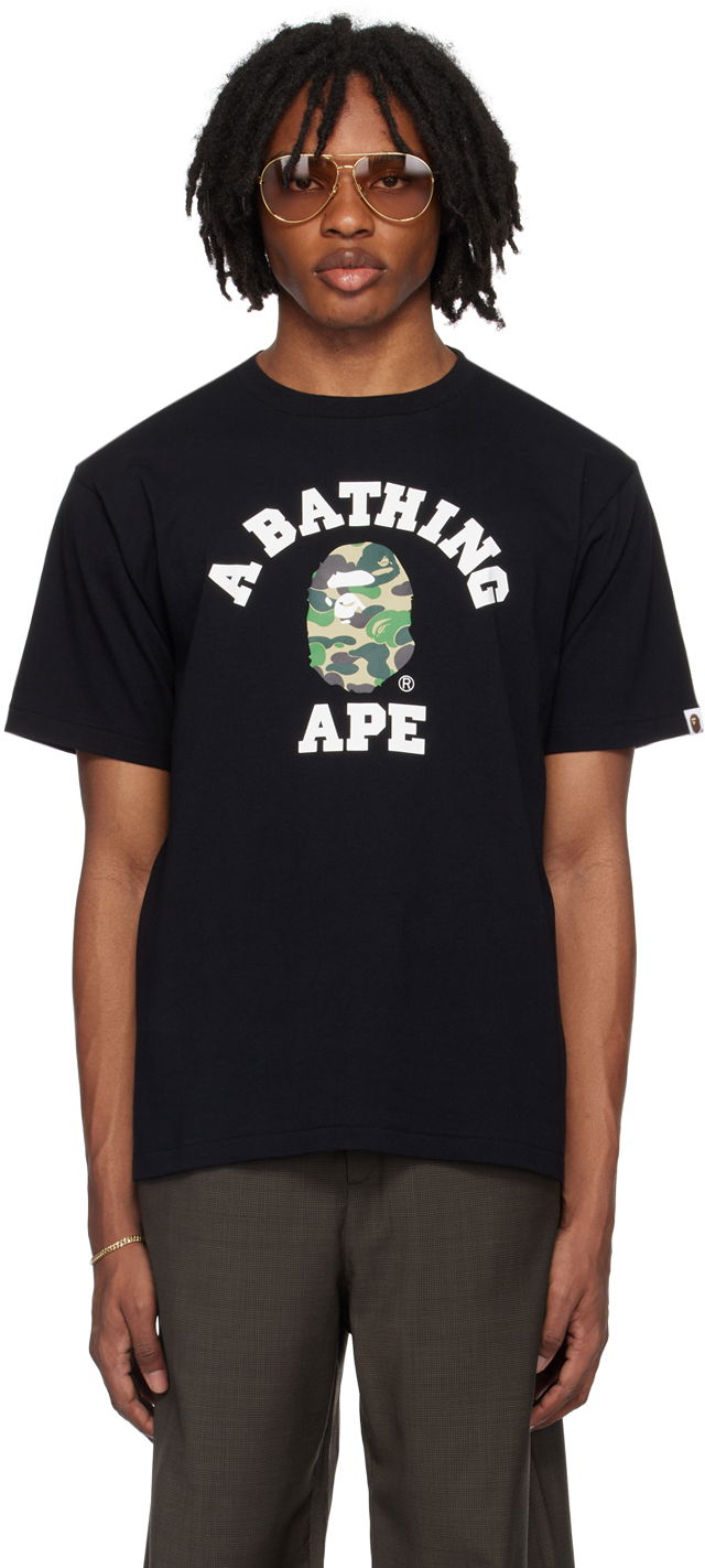 Тениска BAPE BAPE Black ABC Camo T-Shirt Черно | 001TEK301005M