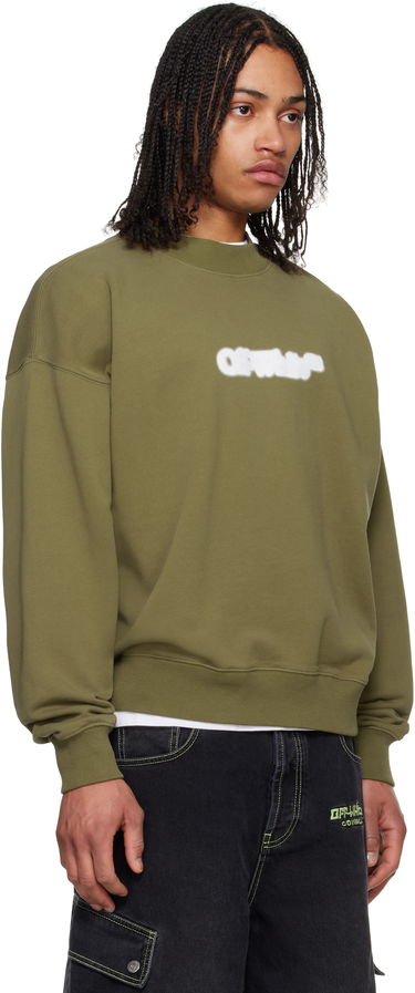 Суитчър Off-White Off-White Spray Arrow Skate Sweatshirt Зелено | OMBA054S25FLE0045601, 1