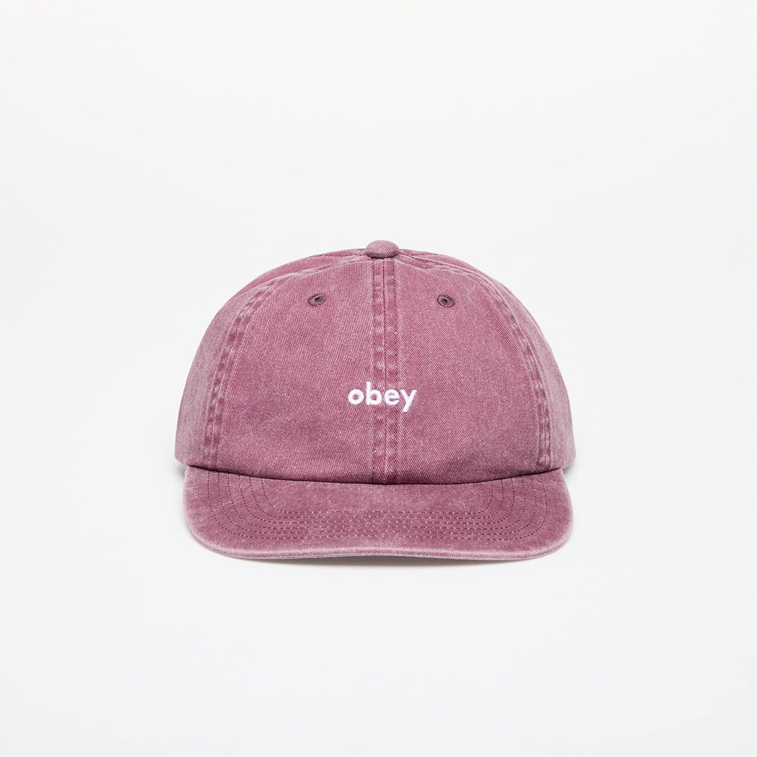 Шапка с козирка OBEY Pigment Lowercase 6 Panel Cap Pigment Vino Universal Розово | 100580367-VNO, 0