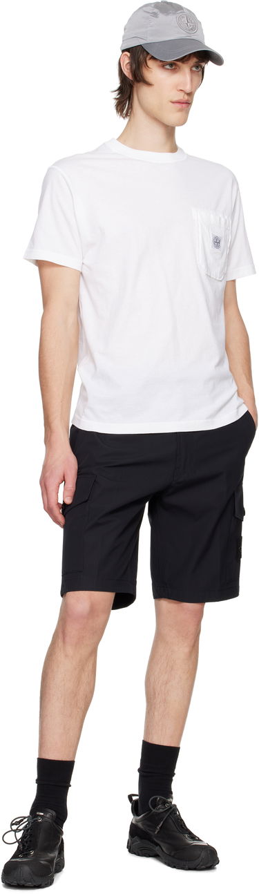 Тениска Stone Island Stone Island Organic Cotton Jersey Fissato T-Shirt Бяло | K1S15 2100219 S0057, 3