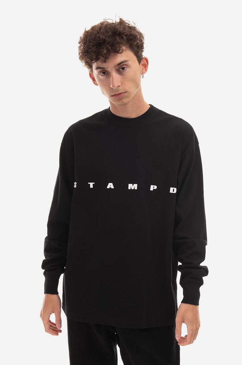 Тениска Stampd Long Sleeve T-Shirt With Print Черно | SLA.M2992LT