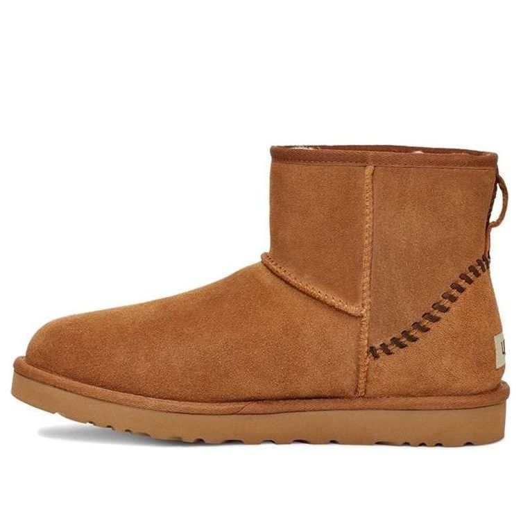 Кецове и обувки UGG Classic Mini Deco Suede Boot Кафяво | 1115565-CHE