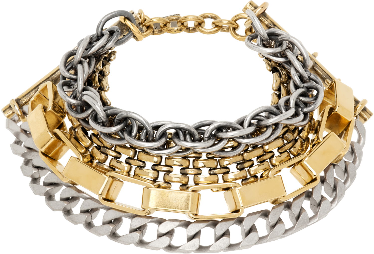 Гривна Maison Margiela MM6 Maison Margiela Mixed Chain Bracelet Металик | SM6UY0085 P7214, 0