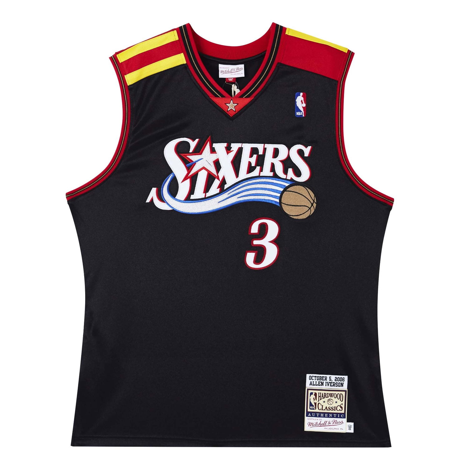 Фланелка Mitchell & Ness Philadelphia 76ers 'Allen Iverson'  Authentic Basketball Jersey Черно | AJY4GS20035-P76BLCK06AIV, 0