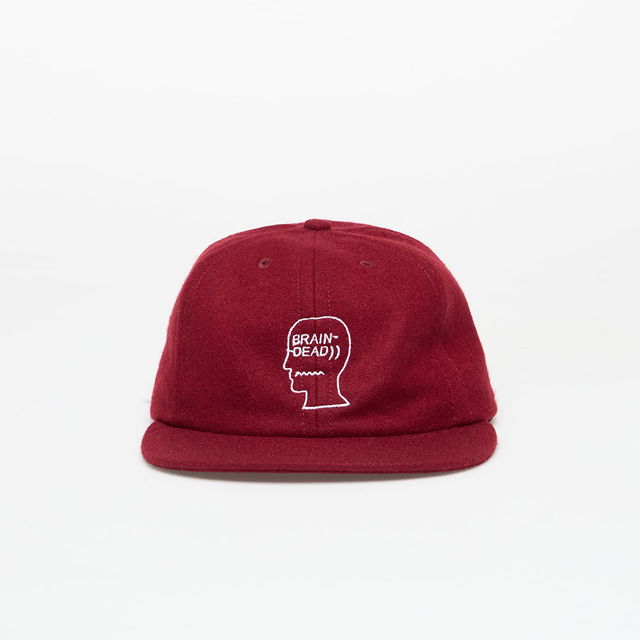 Flannel Logohead 6 Panel Hat Burgundy Universal