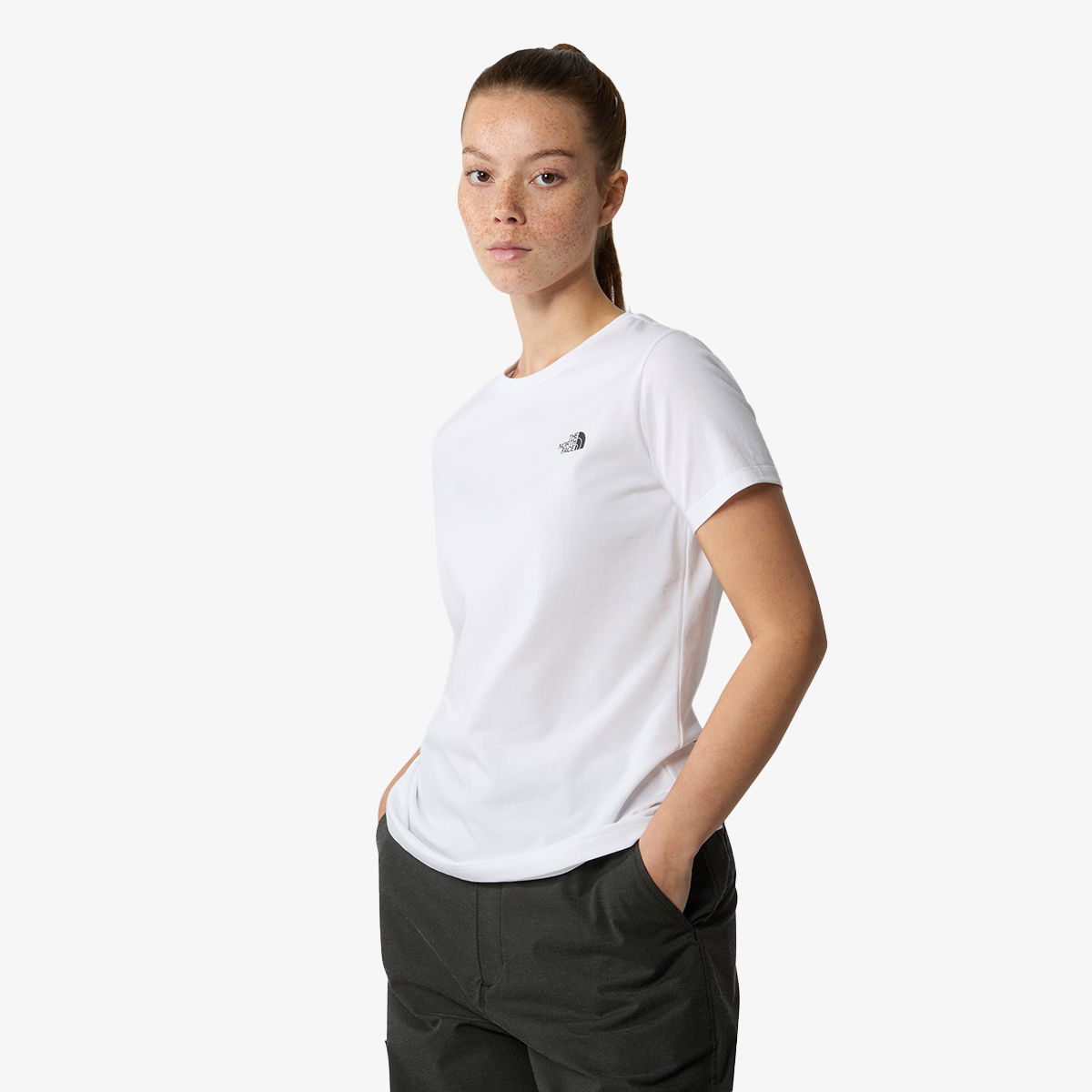 Тениска The North Face Simple Dome Slim T-Shirt Бяло | NF0A87NHFN41, 0