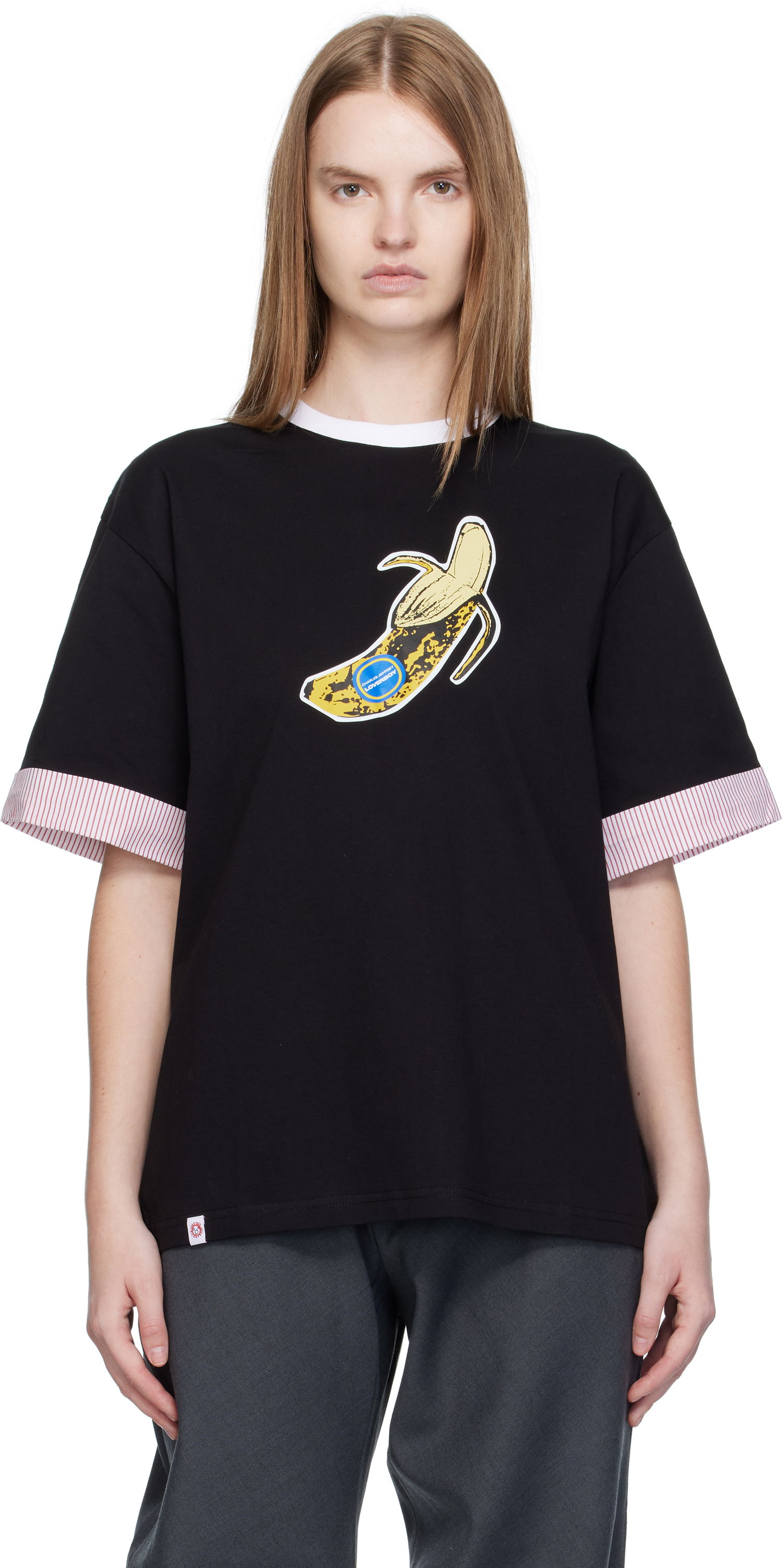 Тениска Charles Jeffrey Loverboy Charles Jeffrey LOVERBOY Turn Up Graphic T-Shirt Черно | 52080501, 0