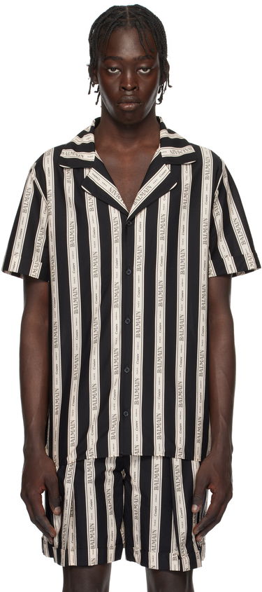 Риза Balmain Striped Shirt Черно | EH1HN065CF80, 0