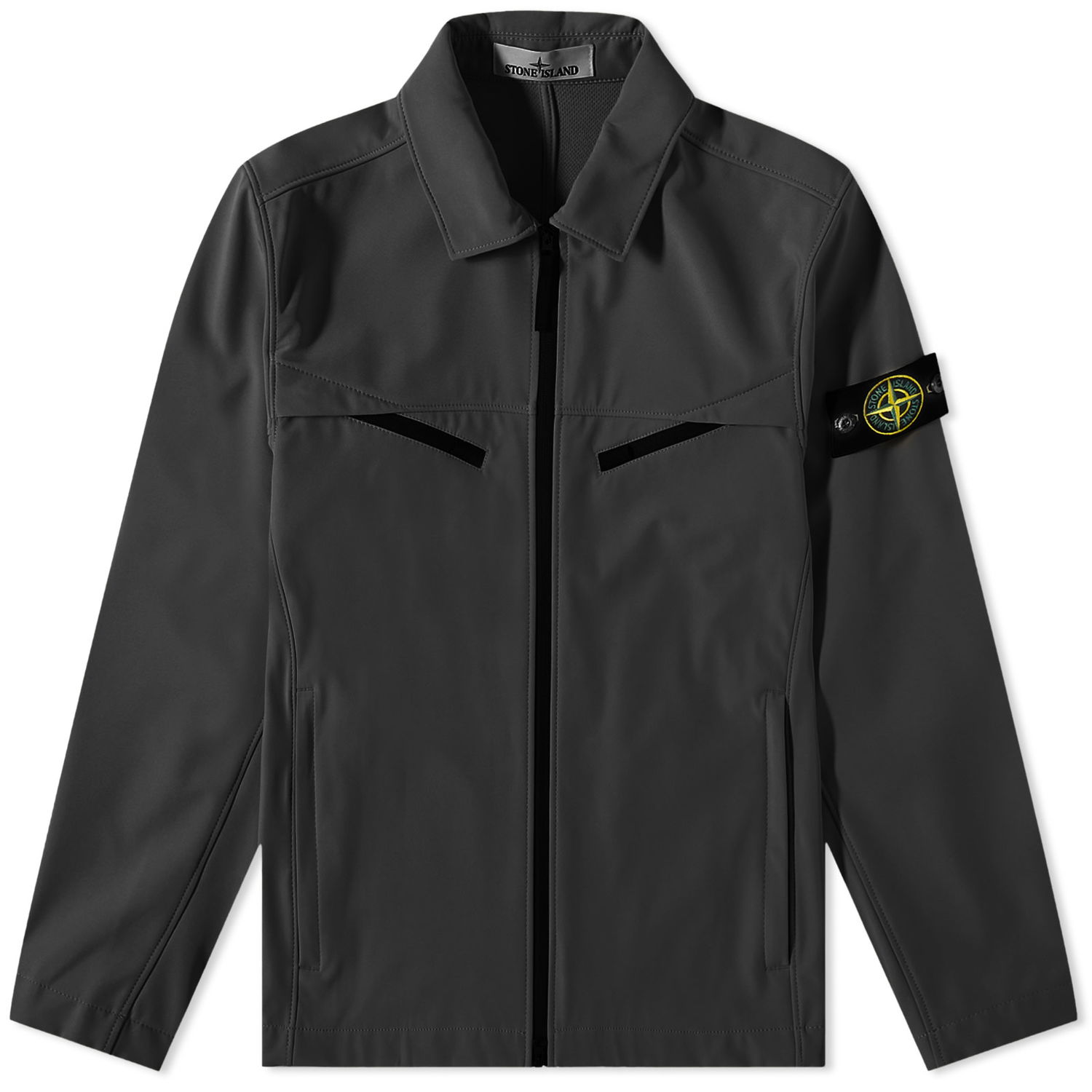 Ветровка Stone Island Light Soft Shell-R Jacket Черно | 781541027-V0029, 0