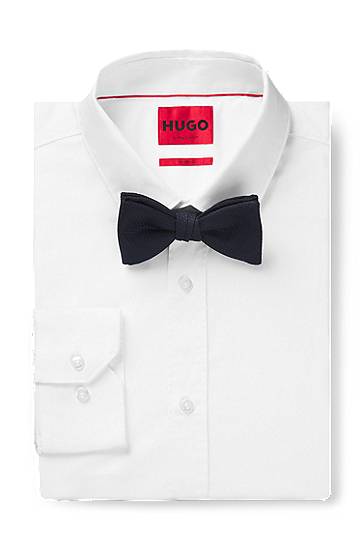 Шал BOSS Jacquard Bow Tie Тъмно синьо | 50540127, 1