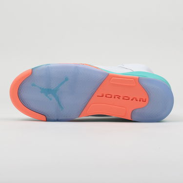 Кецове и обувки Jordan Air Jordan 5 Retro "Light Aqua" GS Бяло | 440892-100, 4