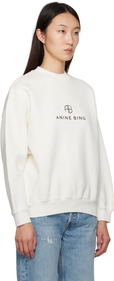 Пуловер Anine Bing ANINE BING Jaci Sweatshirt Бяло | A-08-10077-IVY1, 4
