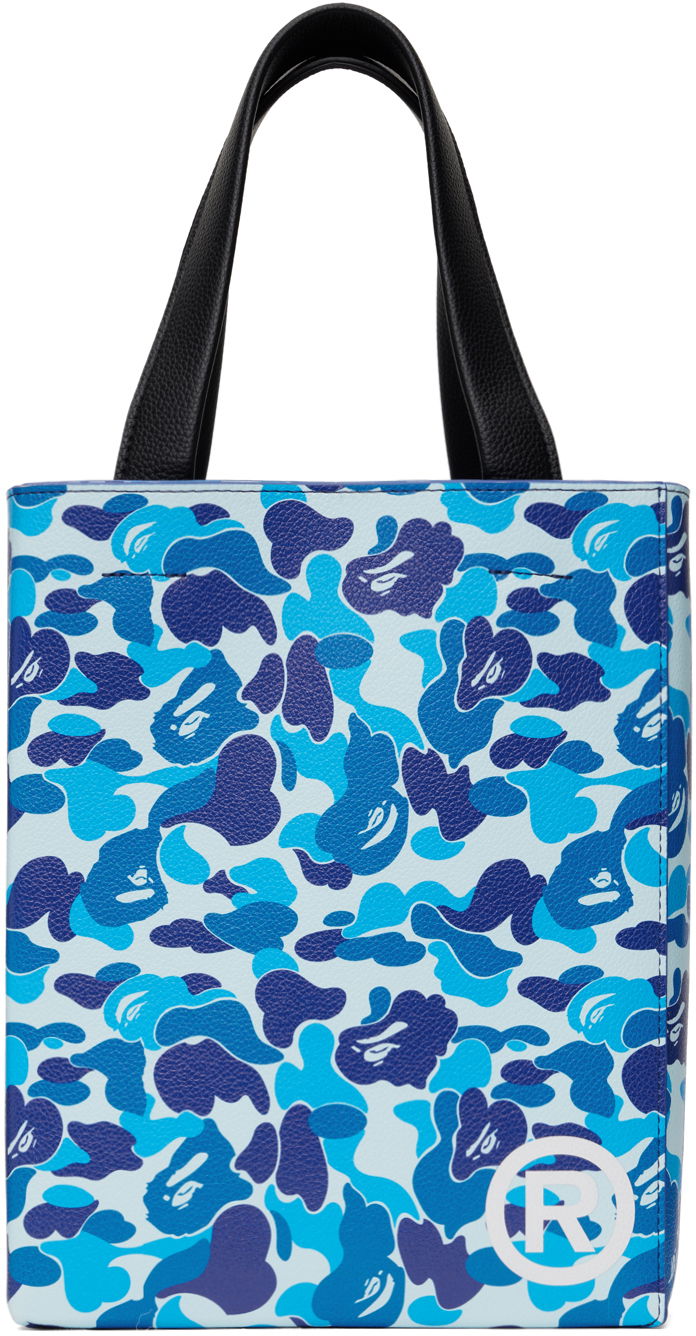 Голяма пазарска чанта BAPE BAPE Blue ABC Camo Tote Синьо | 001BAK301004M