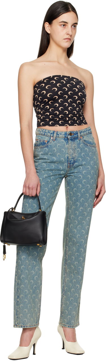 Дънки Marine Serre Marine Serre Moon Laser Straight Jeans Синьо | WPA128A CDEN0003, 3