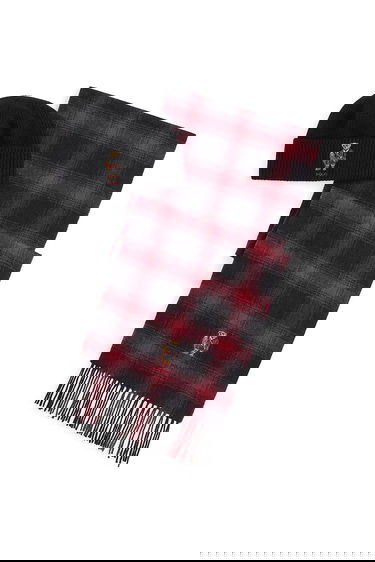 Шал Polo by Ralph Lauren Polo Bear Wool Plaid Scarf and Knitted Beanie Set Червено | 449P02049, 0