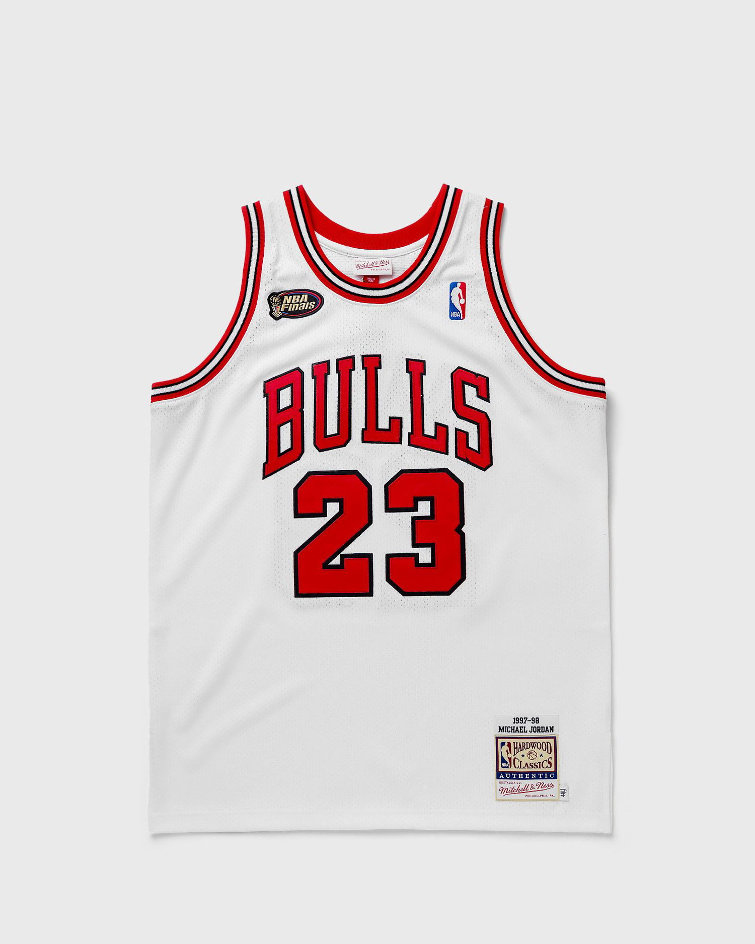 Фланелка Mitchell & Ness NBA AUTHENTIC FINALS JERSEY CHICAGO BULLS 1997-98 MICHAEL JORDAN #23 Бяло | AJY44950-CBU97MJOWHIT, 0