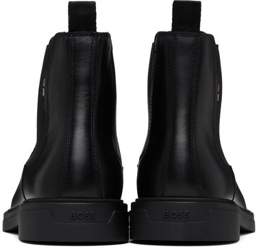 Грижа за обувките BOSS Nappa Leather Chelsea Boots with Signature Stripe Черно | 50552527, 2