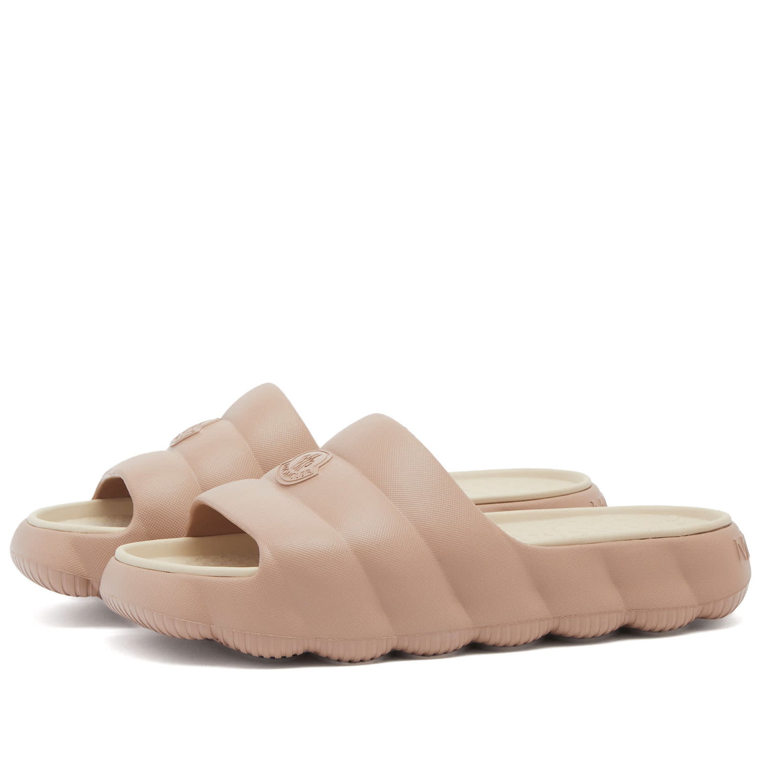 Кецове и обувки Moncler Women's Lilo Slides Shoes in Brown, Size EU 36 | END. Clothing Бежово | 4C001-70-M2559-513, 0