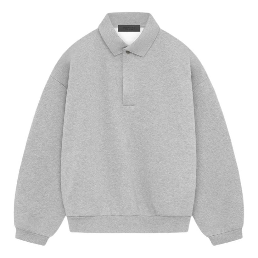 Поло тениска Fear of God Essentials Long Sleeve Polo Сиво | 192SP244396F