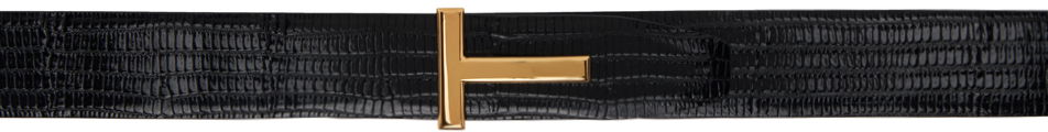 Колани Tom Ford TOM FORD T Icon Lizard Embossed Leather Belt Черно | TB178-LCL381G, 0