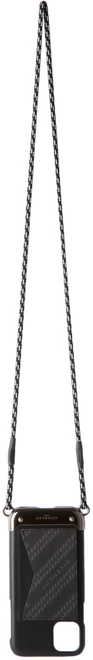 Дамска чанта Givenchy Leather iPhone 11 Case with Lanyard Черно | BK605WK0Z0, 0