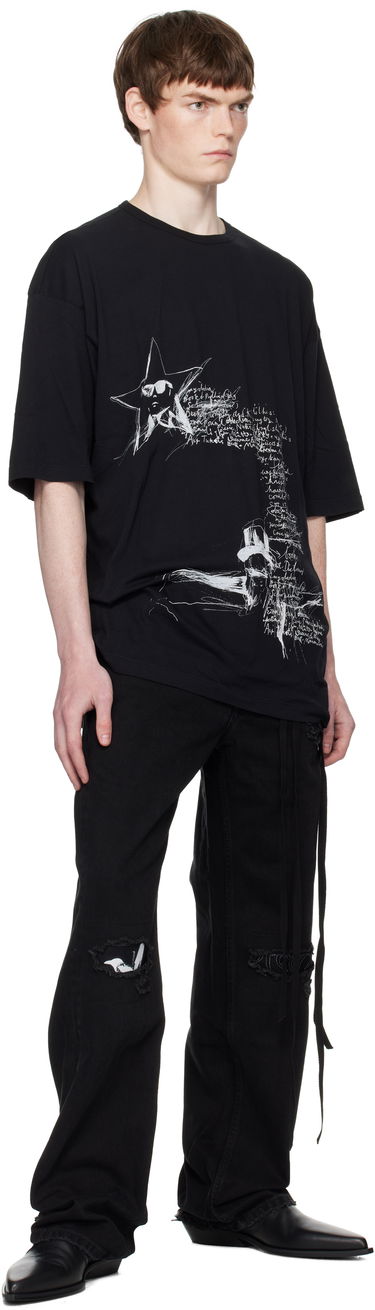 Тениска Ann Demeulemeester Ann Demeulemeester Dieter Sketchbook Graphic T-Shirt Черно | B0012878-FA206-099, 3