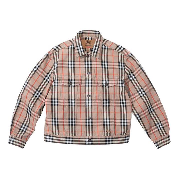 Яке Supreme Denim Trucker Jacket by Supreme x Burberry Бежово | SUP-SS22-128