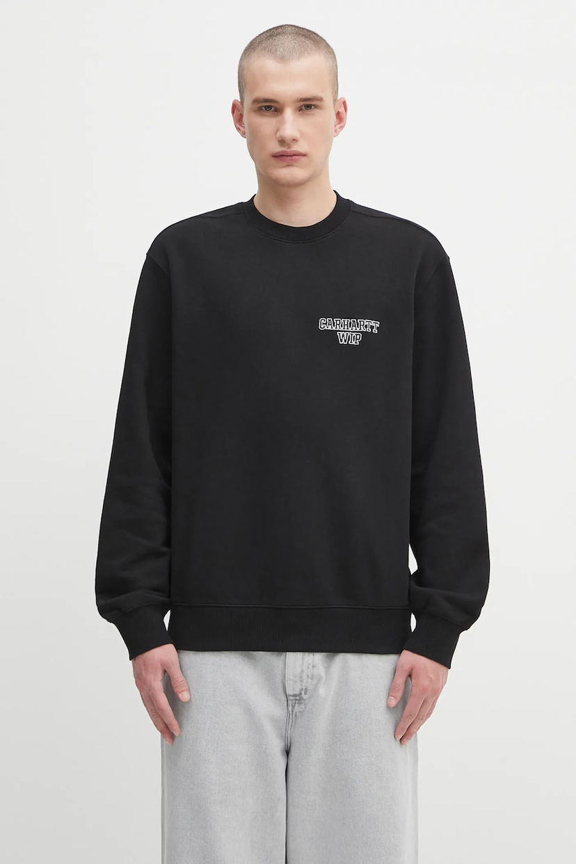 Суитчър Carhartt WIP Alumni Plain Crewneck Sweatshirt Черно | I035190.89XX