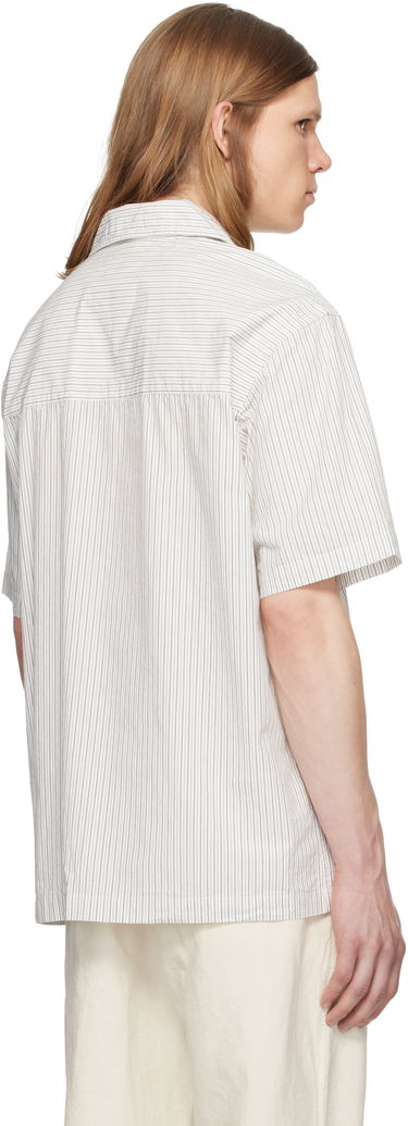 Риза NORSE PROJECTS Norse Projects Mads Poplin Stripe Short Sleeve Shirt Бяло | N40-0831, 2