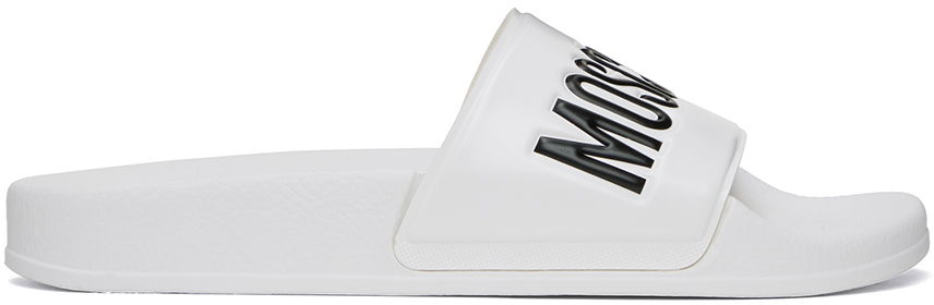 Кецове и обувки Moschino Moschino Pool Slides Бяло | MA28022G1F M10 100, 0