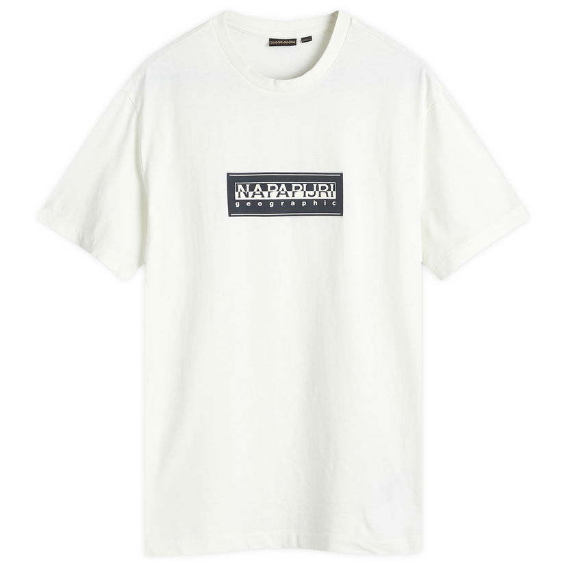 Тениска Napapijri T-Shirt Box Logo Бяло | NP0A4I3L2061