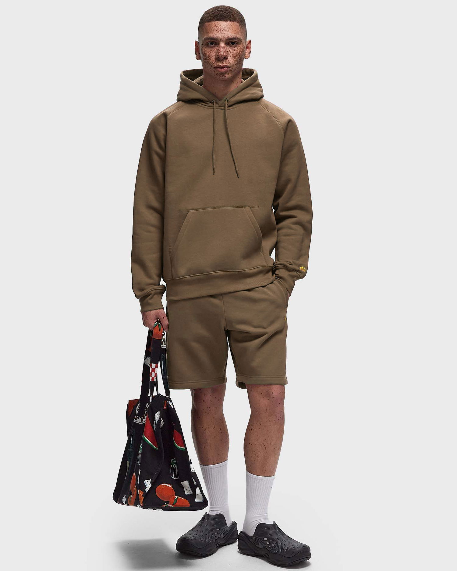 Суитчър Carhartt WIP Hooded Chase Sweat Chocolate Кафяво | I033661_218_XX, 0