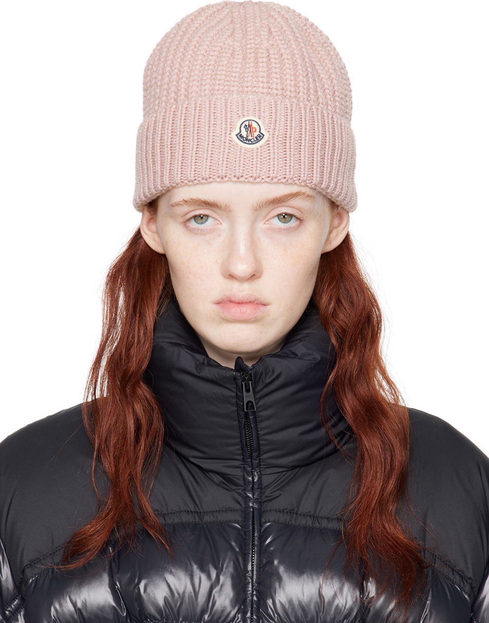 Шапка Moncler Patch Beanie Розово | I20933B00048M1131, 0