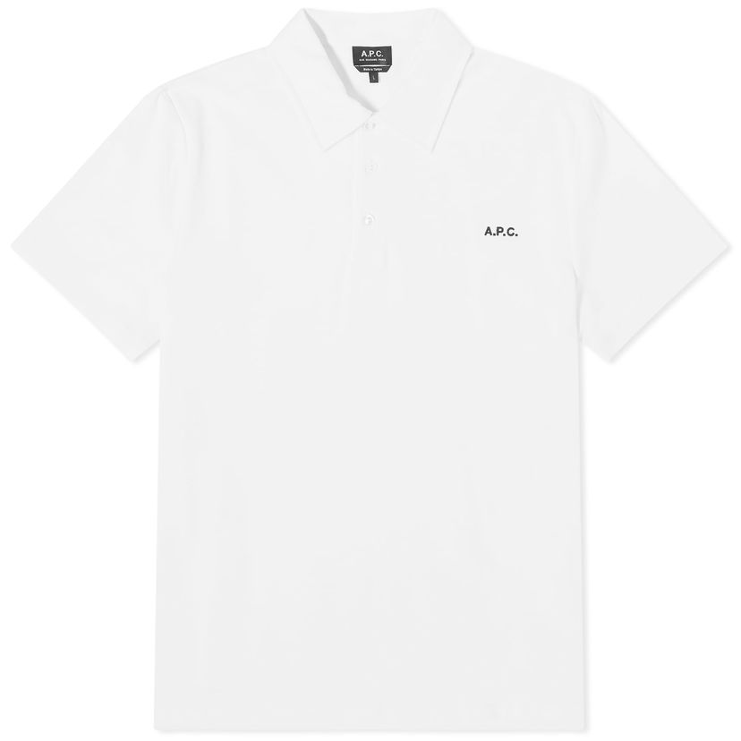 Поло тениска A.P.C. Carter Logo Polo Tee Бяло | COGWZ-H26342-AAB