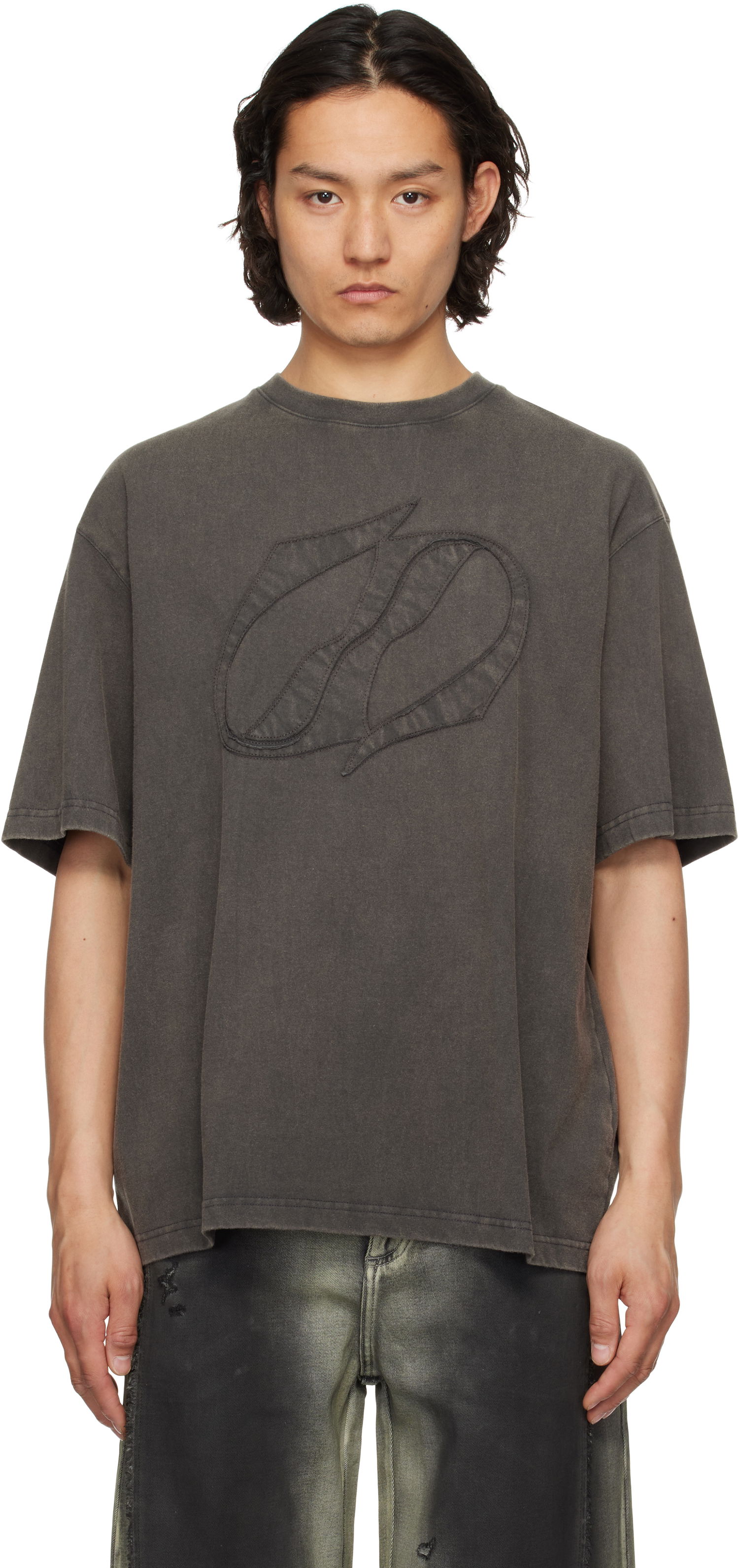 Тениска We11done We11done Selldone Patch T-Shirt Сиво | WD-TT1-25-757-U-CH, 0