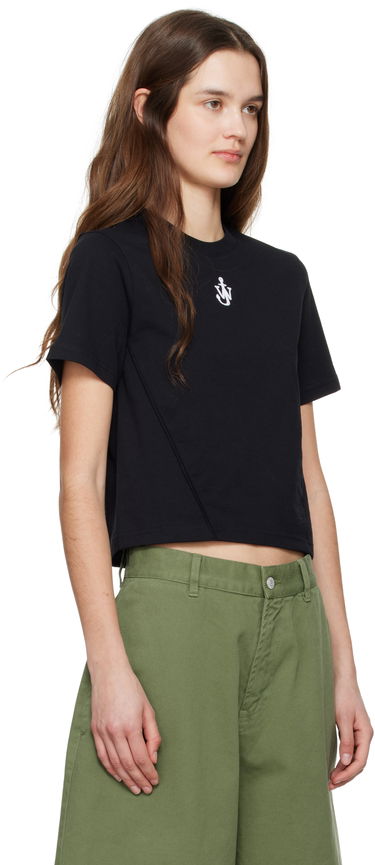 Съкратен топ JW Anderson JW Anderson Anchor Logo Cropped T-Shirt Бяло | JT0259-PG1715, 4