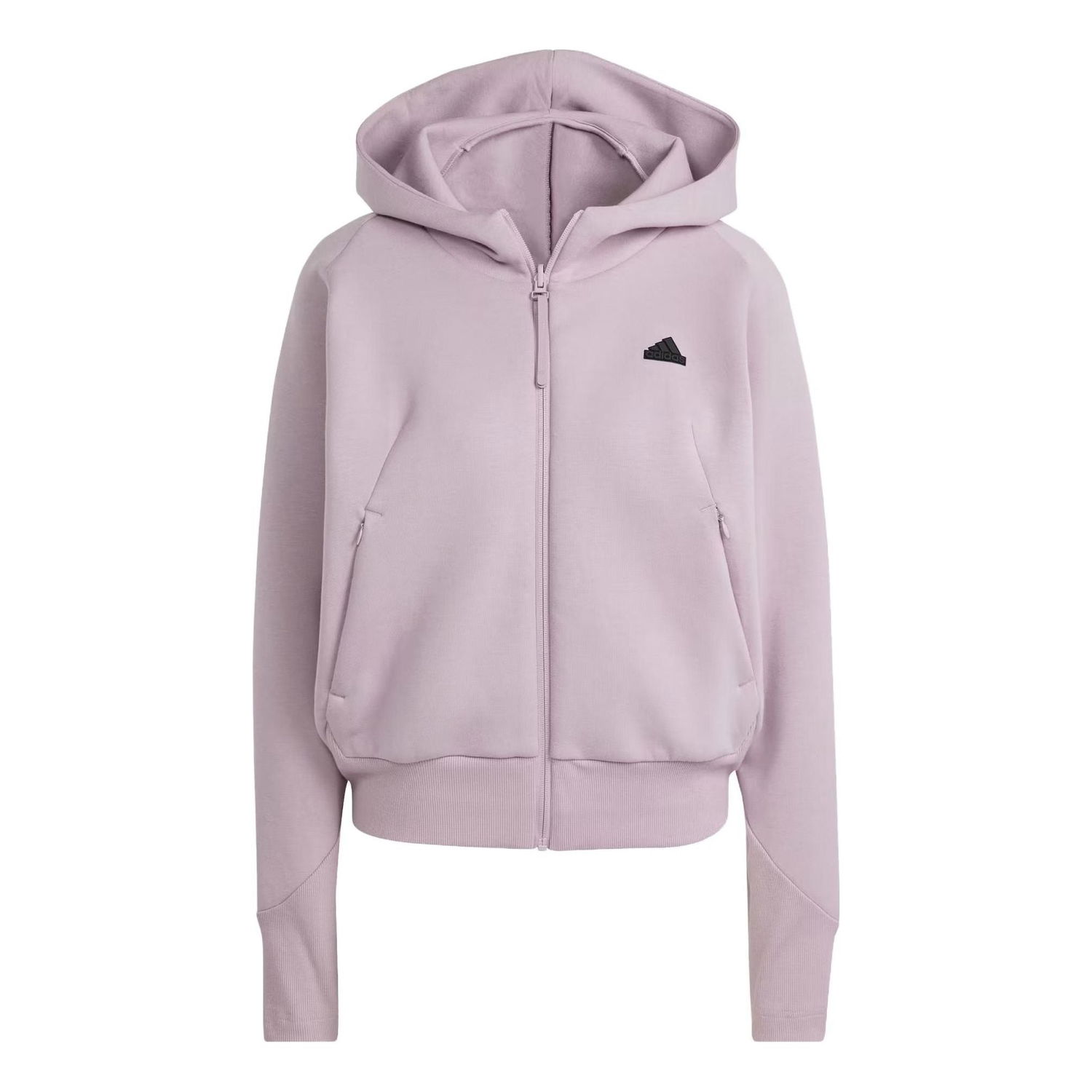 Суитчър adidas Originals Z.N.E. Full-Zip Cropped Hoodie Лилаво | IS3934, 0