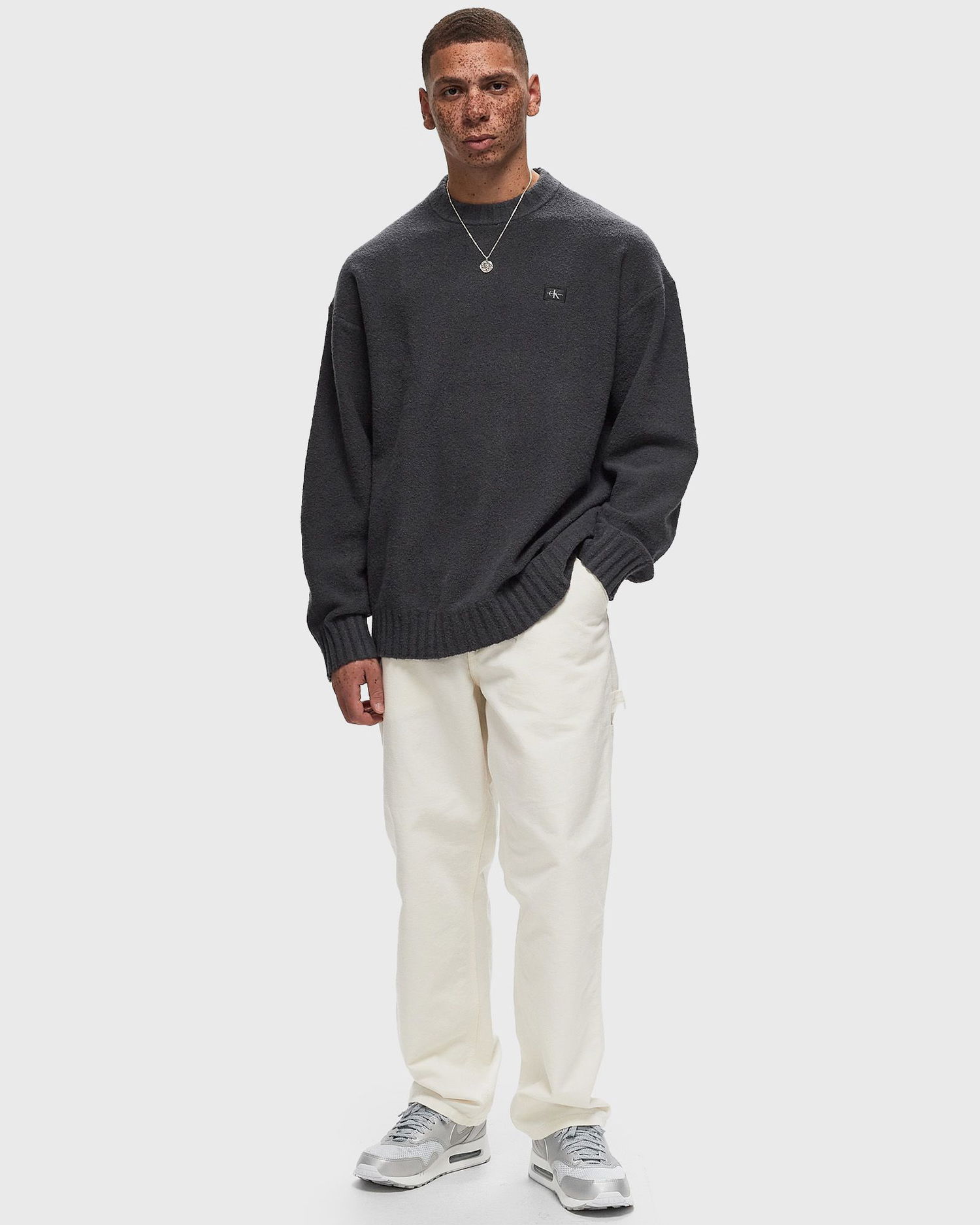 Пуловер CALVIN KLEIN BOUCLE BOXY SWEATER Черно | J30J326202BAN, 1