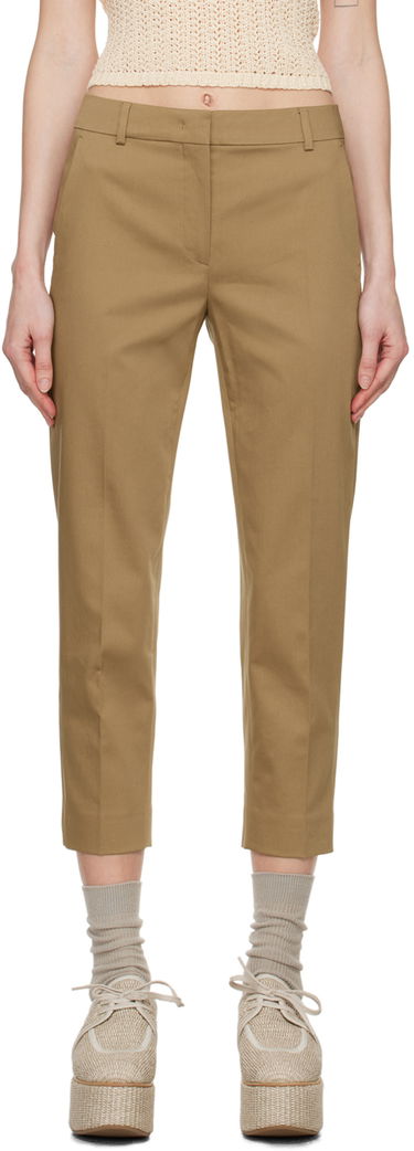 Панталони Max Mara Slim Fit Cropped Trousers Бежово | 2411131072600, 0