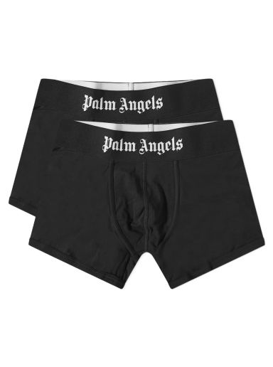 Боксерки Palm Angels Logo Boxer - 2 Pack Черно | PMUH001C99FAB0010110