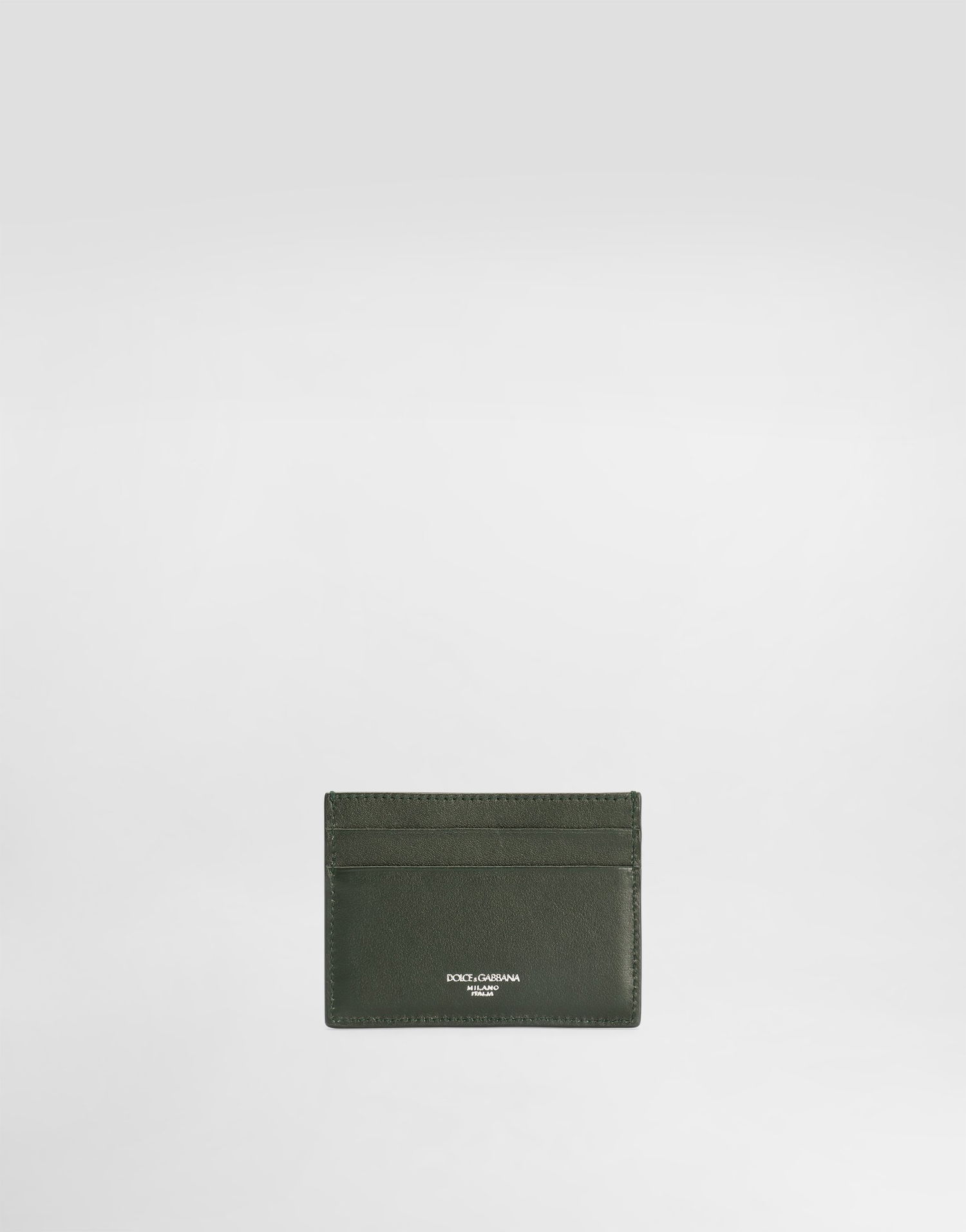 Портфейл Dolce & Gabbana Dolce & Gabbana Woven Calfskin Card Holder Зелено | BP0330AN41989868, 0