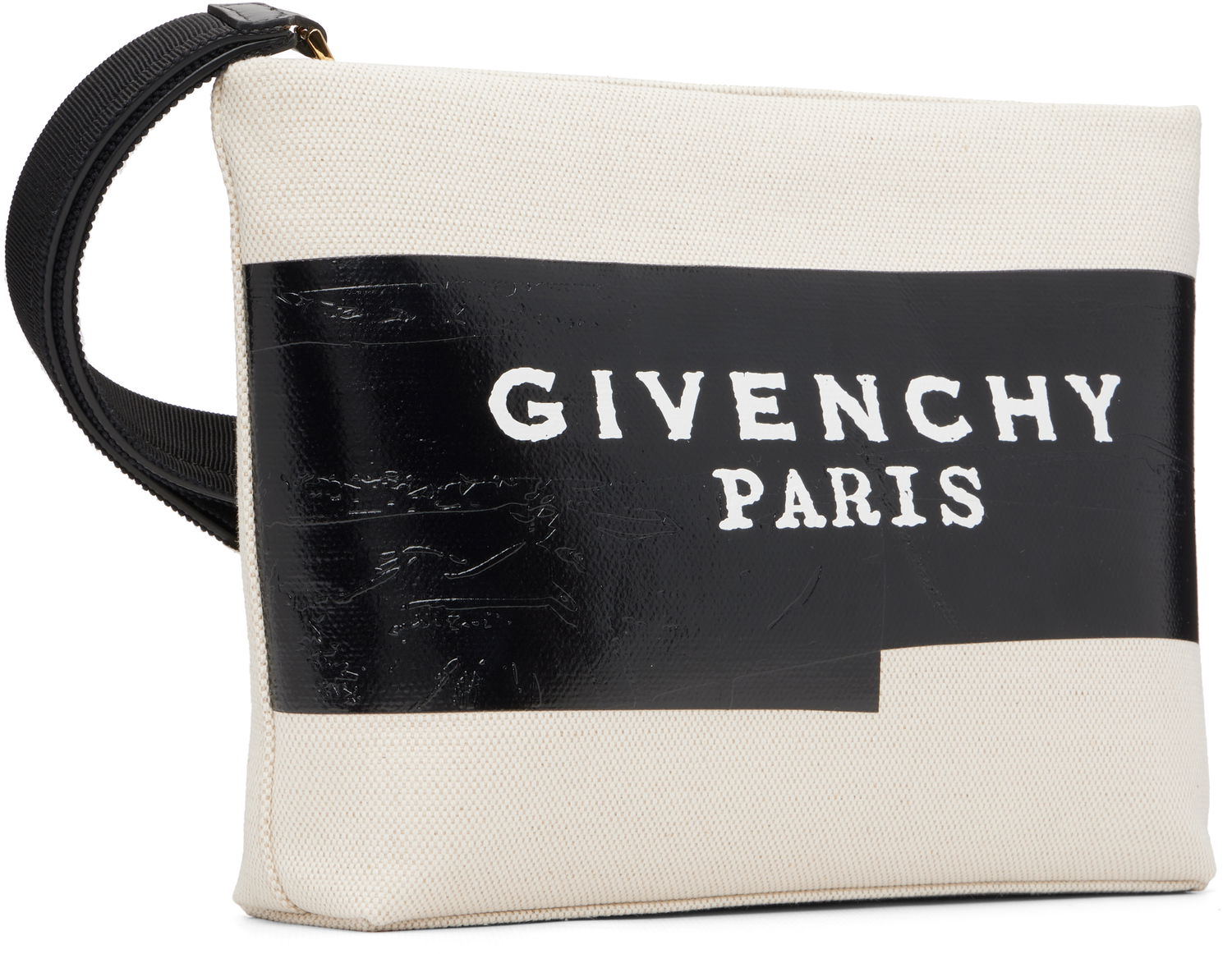 Дамска чанта Givenchy 'Givenchy Tape' Canvas Wristlet Pouch Бежово | BB60PNB2CE255, 1