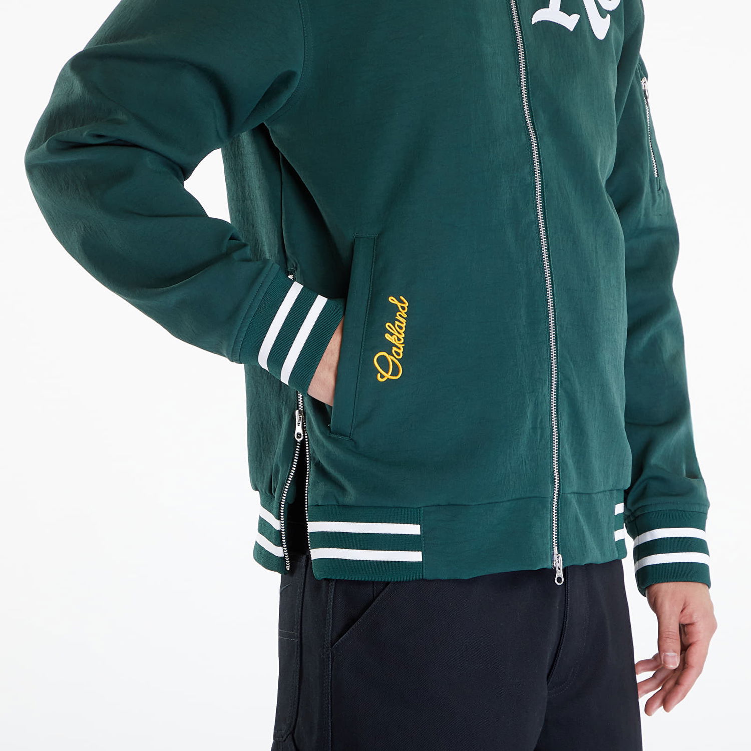 Яке бомбър Nike AC Bomber Jacket Oakland Athletics Pro Green/ Pro Green/ White Зелено | 015D-03AU-FZ-132, 1