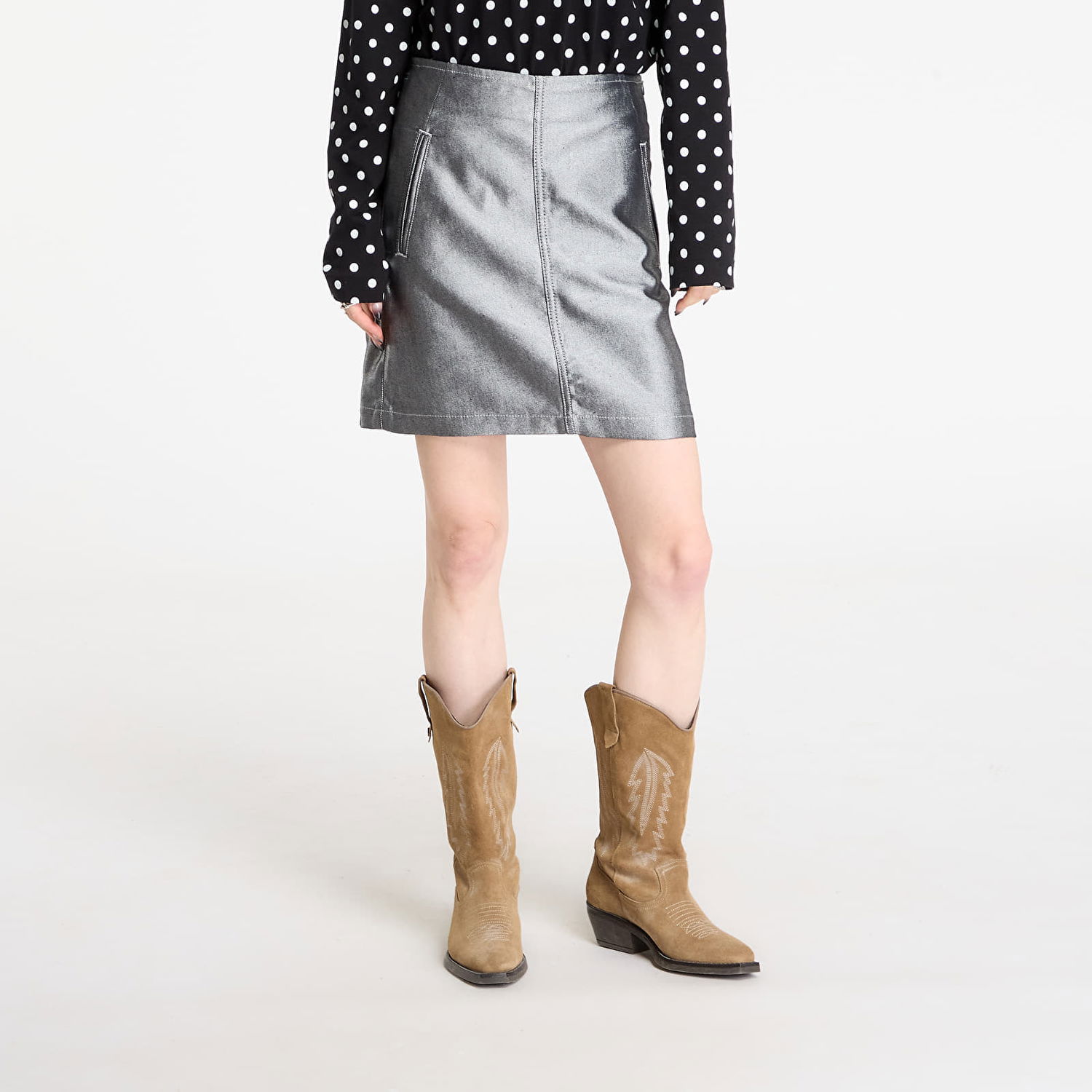 Пола CALVIN KLEIN Calvin Klein Jeans A Line Metallic Skirt Металик | LV047E716G 3UF, 0