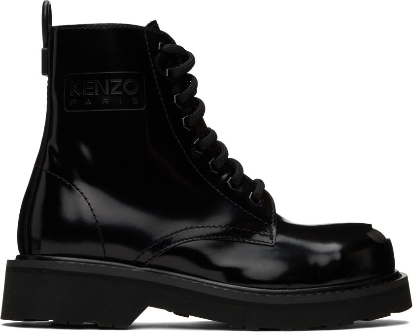 Кецове и обувки KENZO Smile Lace-Up Boots "Black" Черно | FC62BT704L67, 0