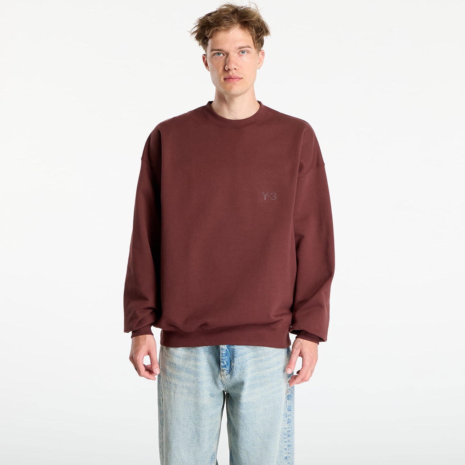 Суитчър Y-3 Fl Crew Sweat UNISEX Mystery Brown M Кафяво | KB4684, 0