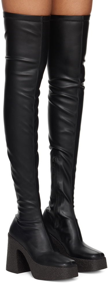 Кецове и обувки Stella McCartney Stella McCartney Skyla Thigh-High Platform Boots Черно | 596408W1CV0, 3
